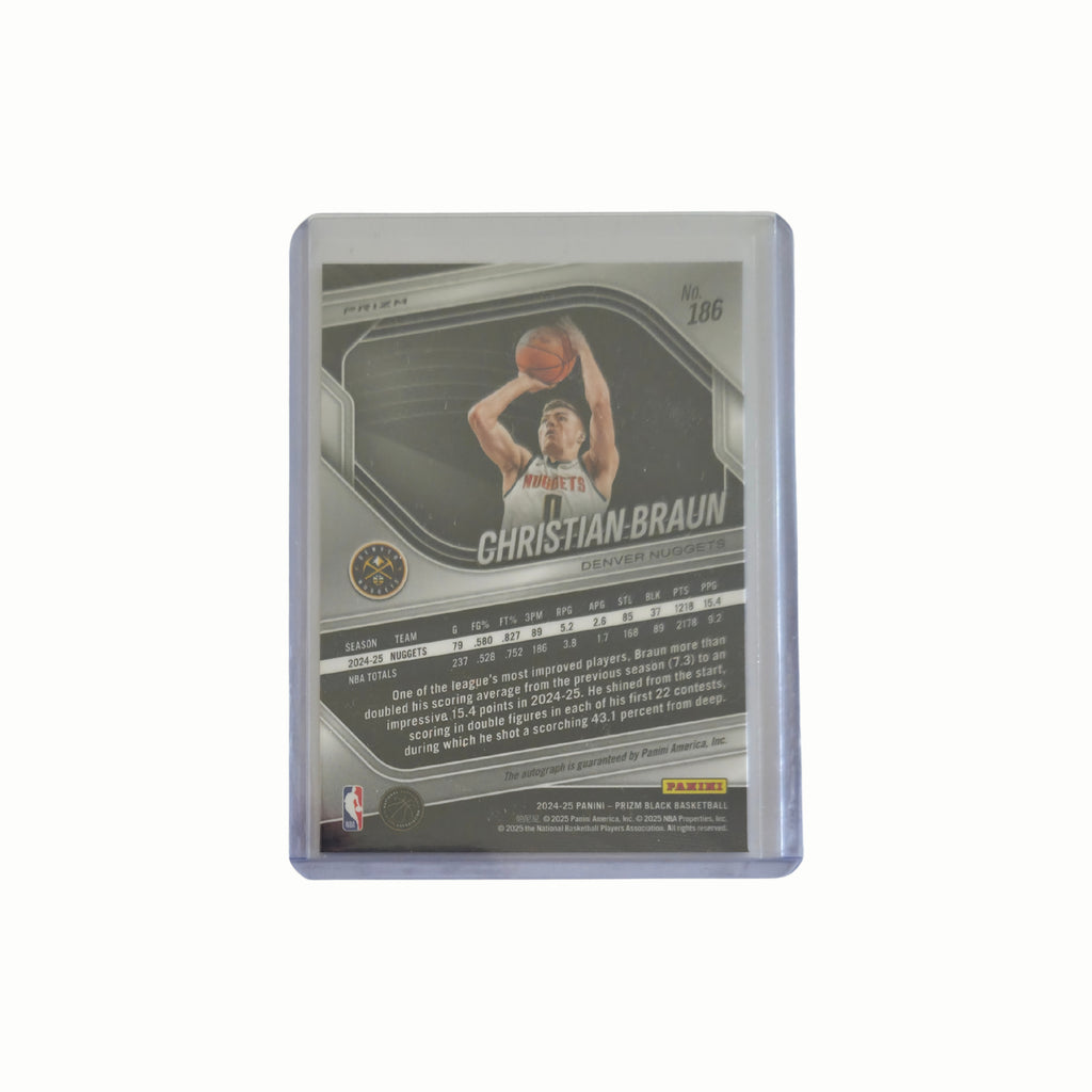 Christian BRAUN - Panini Prizm Black Auto - 24/25