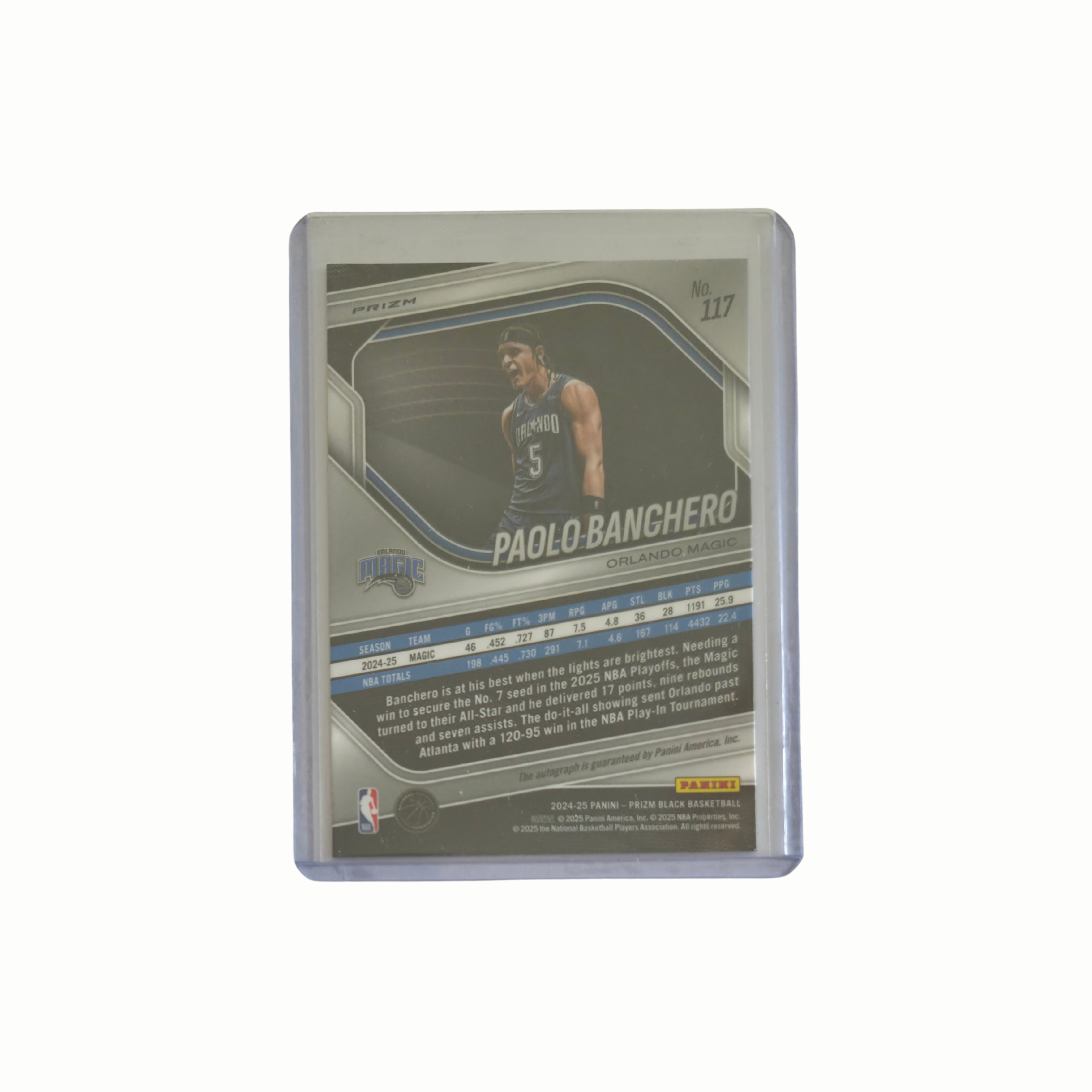 Paolo BANCHERO - Panini Prizm Black Auto - 24/25