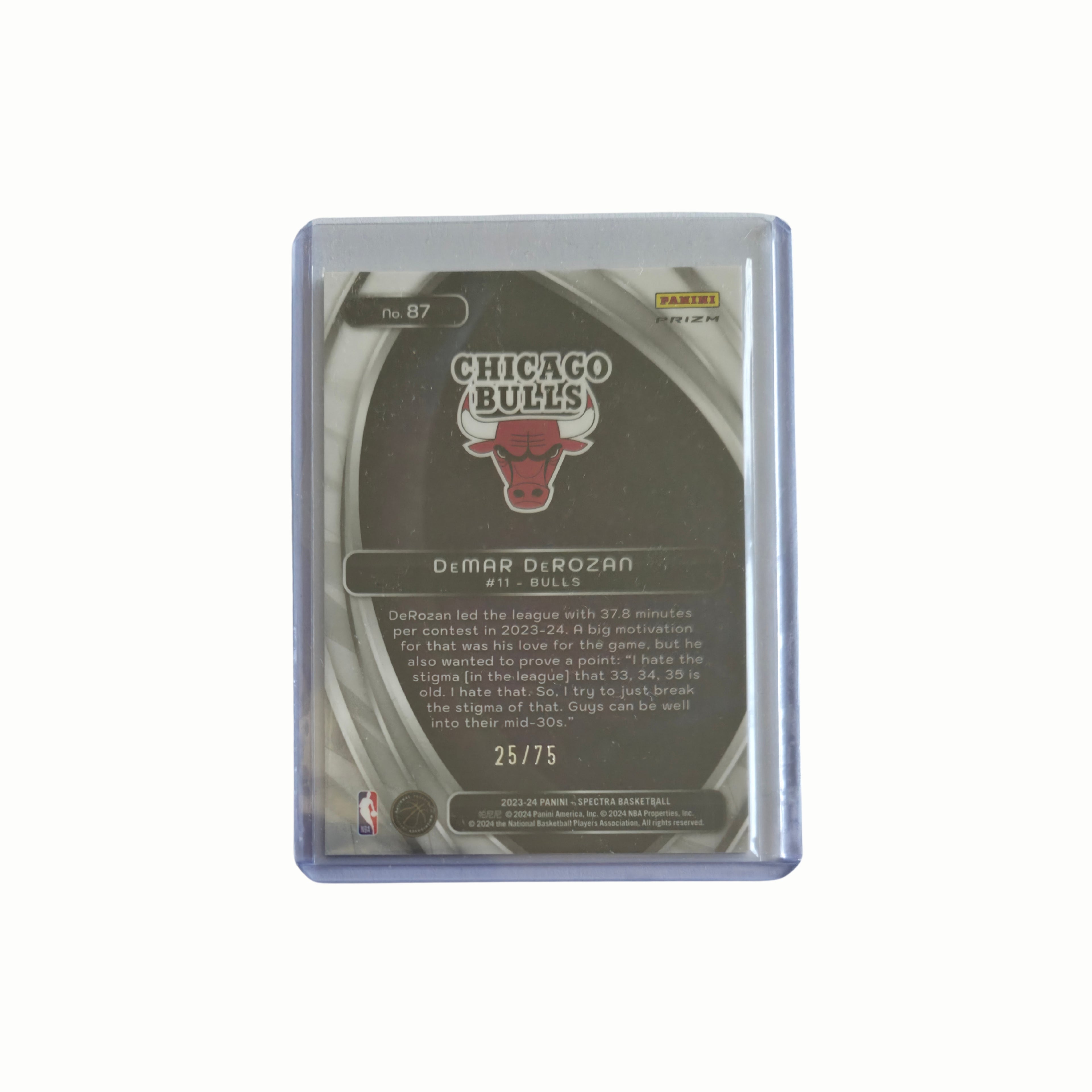 DeMar DEROZAN - Panini Spectra /75 - 23/24