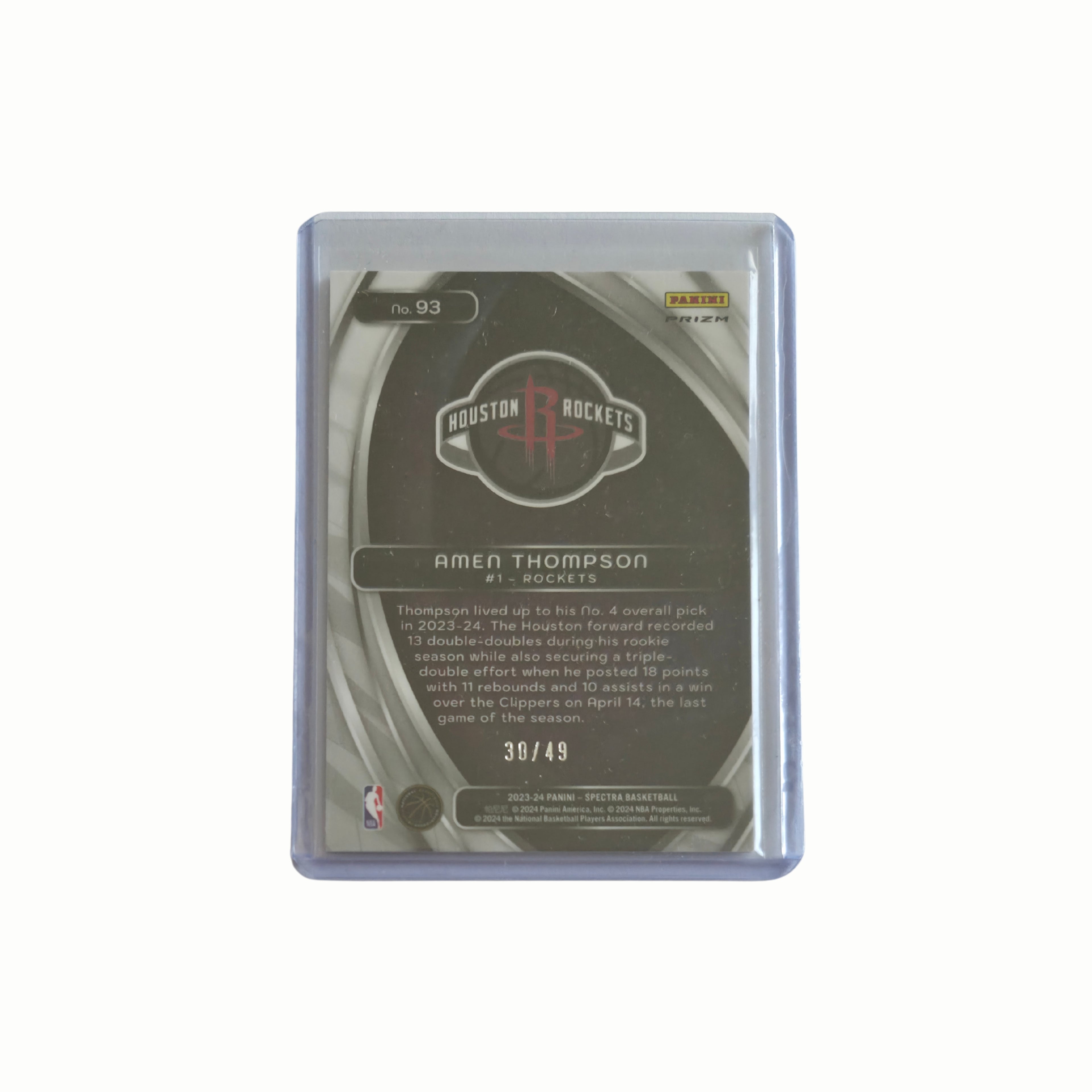 Amen THOMPSON - Panini Spectra /49 RC - 23/24