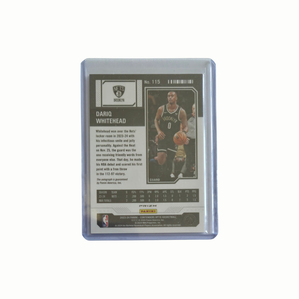 Dariq WHITEHEAD - Panini Contenders Optic Auto RC - 23/24