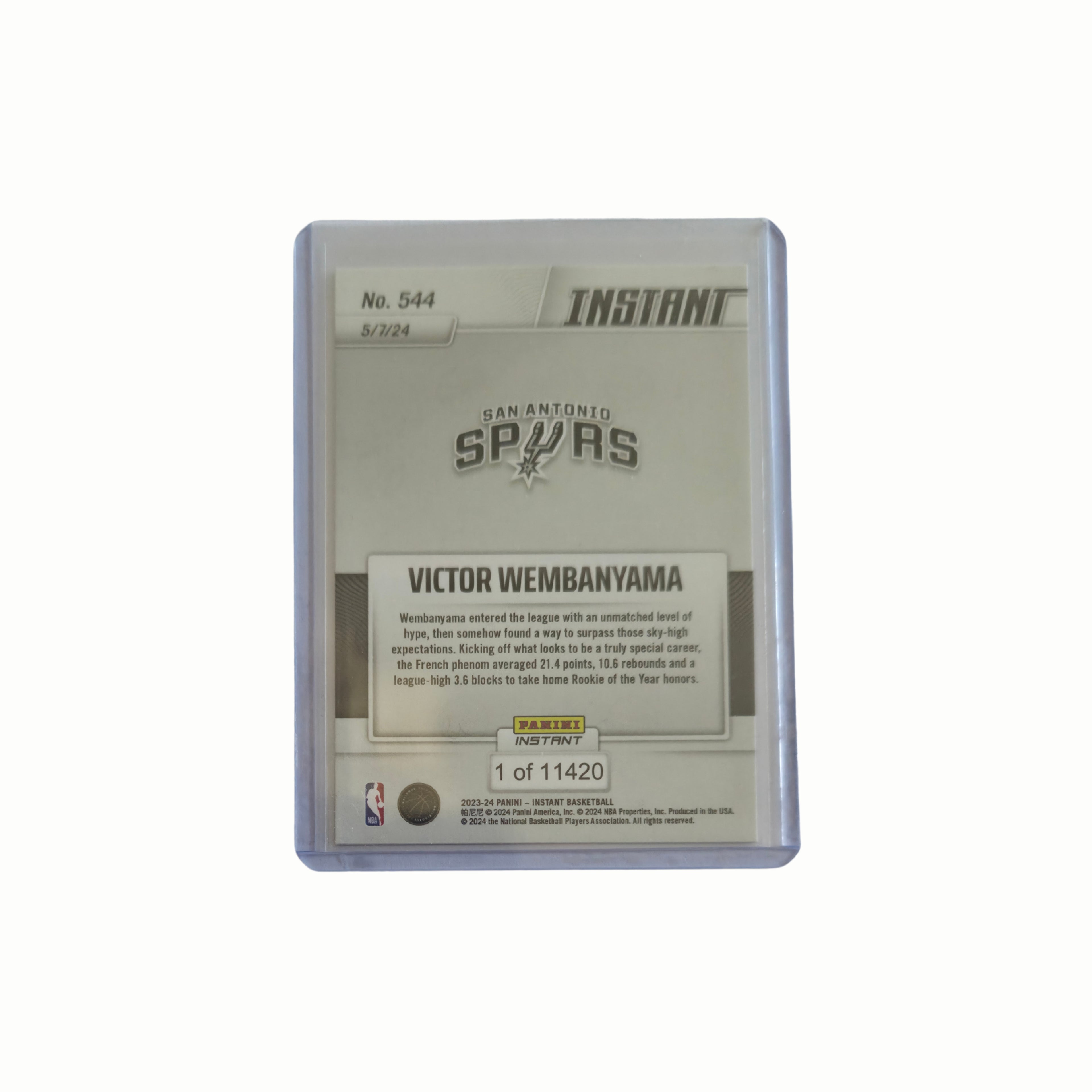 Victor WEMBANYAMA - Panini Instant R.O.Y - 23/24