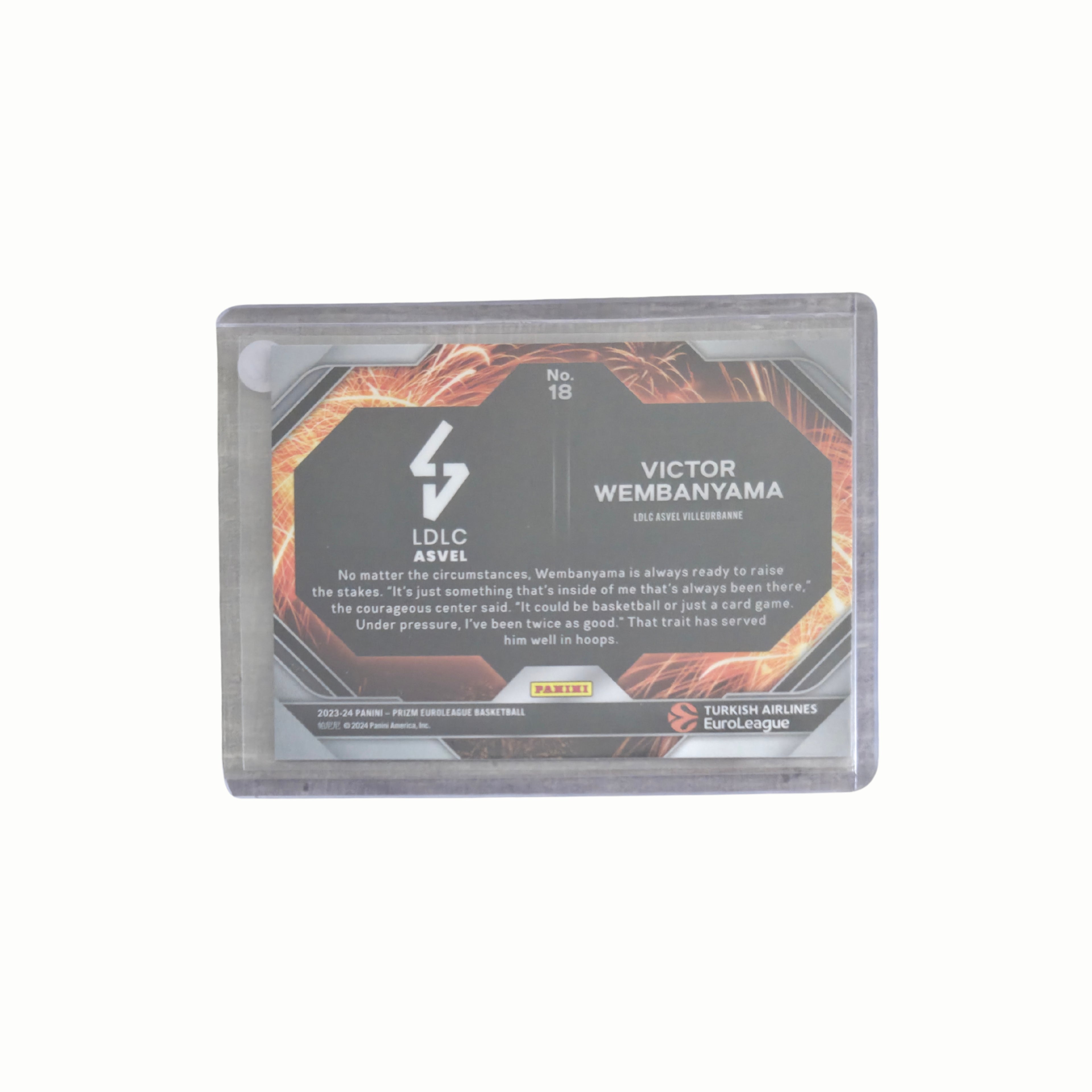 Victor WEMBANYAMA - Panini Prizm Euroleague Fireworks RC - 23/24