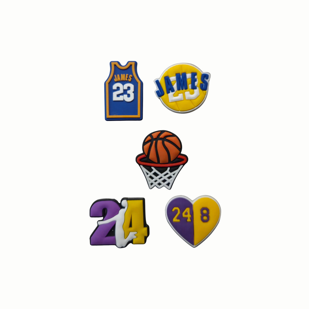 Déco NBA pour chaussures type Crocs - Los Angeles Lakers